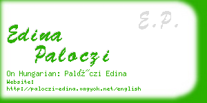 edina paloczi business card
